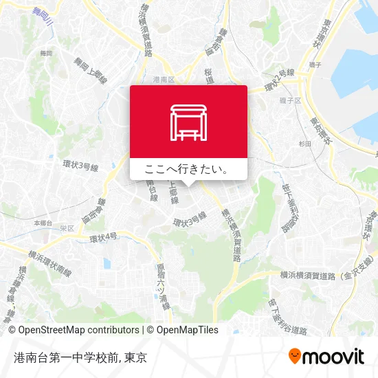 港南台第一中学校前地図