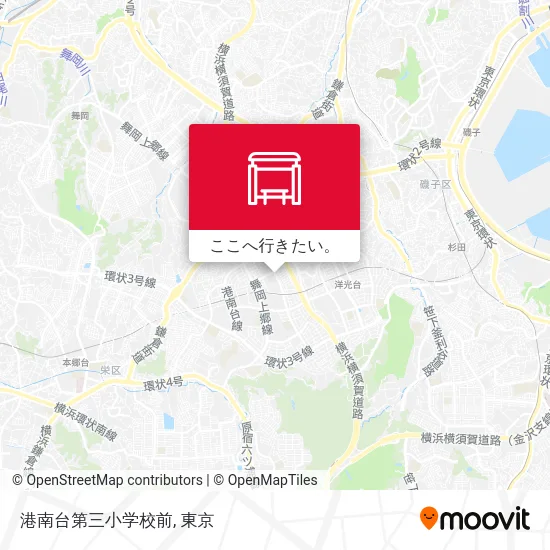 港南台第三小学校前地図