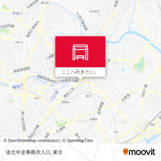 港北年金事務所入口地図