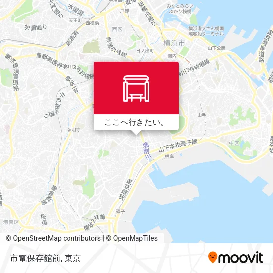 市電保存館前地図
