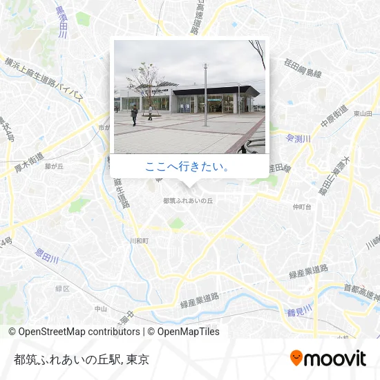 都筑ふれあいの丘駅地図