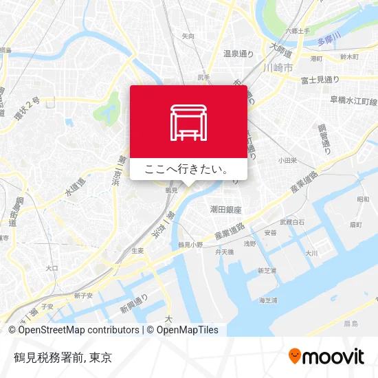 鶴見税務署前地図