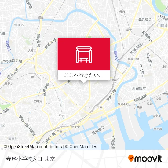 寺尾小学校入口地図