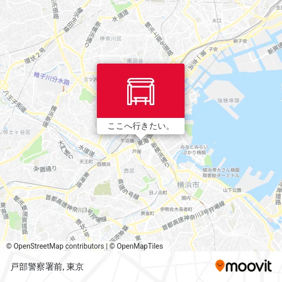 戸部警察署前地図