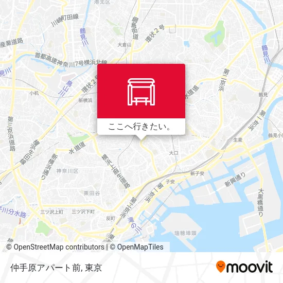 仲手原アパート前地図