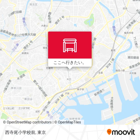 西寺尾小学校前地図