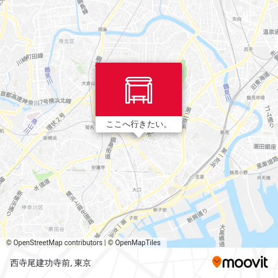 西寺尾建功寺前地図