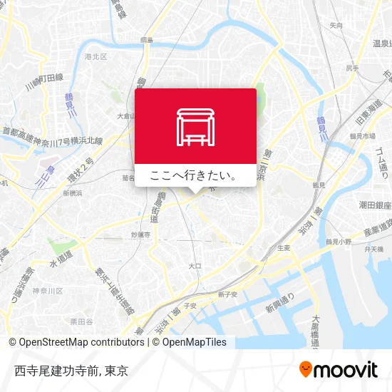 西寺尾建功寺前地図