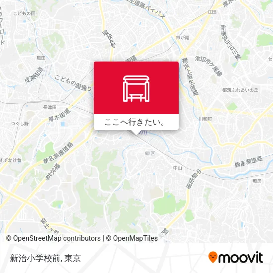 新治小学校前地図