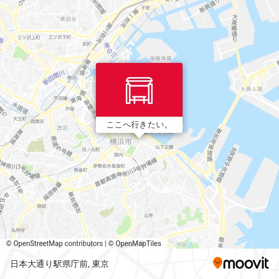 日本大通り駅県庁前地図