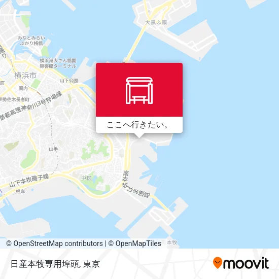 日産本牧専用埠頭地図