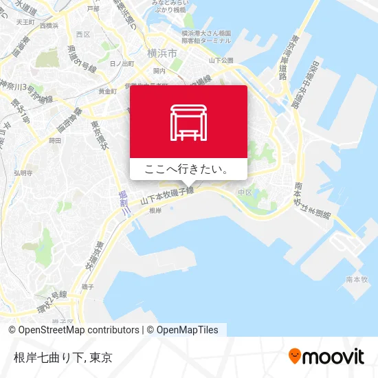 根岸七曲り下地図