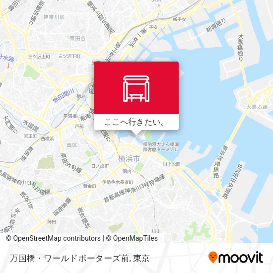 万国橋・ワールドポーターズ前地図