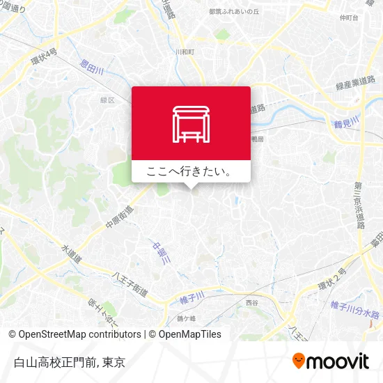 白山高校正門前地図
