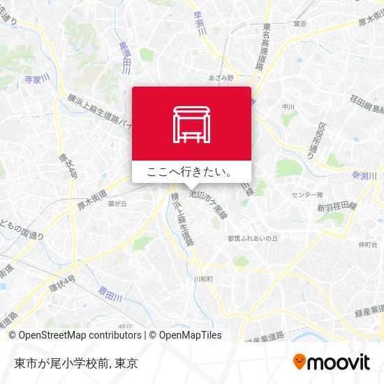 東市が尾小学校前地図