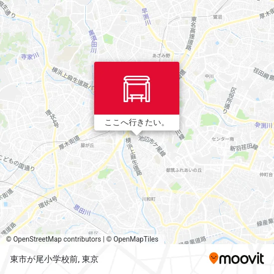 東市が尾小学校前地図