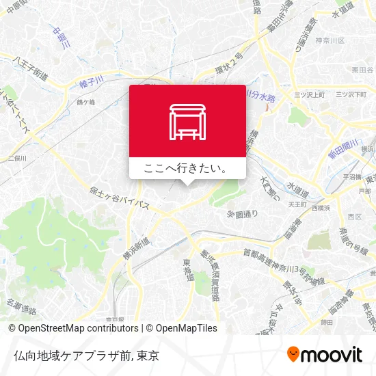 仏向地域ケアプラザ前地図