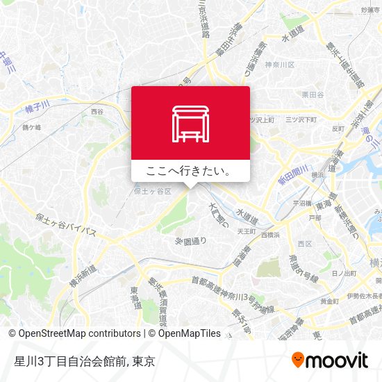 星川3丁目自治会館前地図