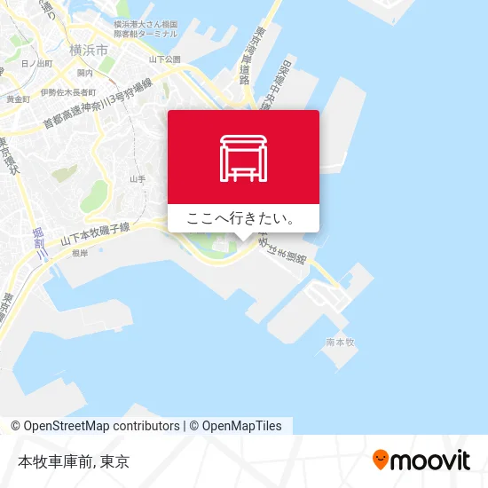 本牧車庫前地図