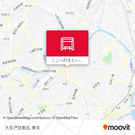 大豆戸交差点地図