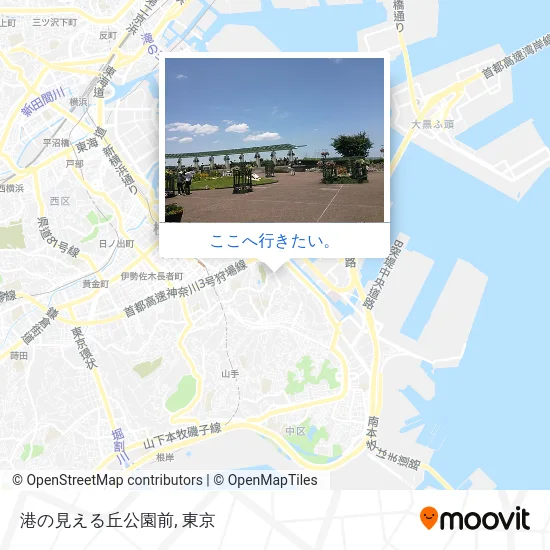 港の見える丘公園前地図