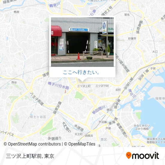 三ツ沢上町駅前地図