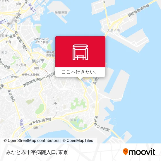 みなと赤十字病院入口地図