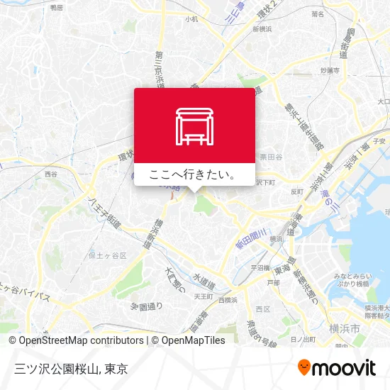 三ツ沢公園桜山地図