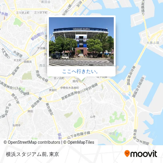 横浜スタジアム前地図