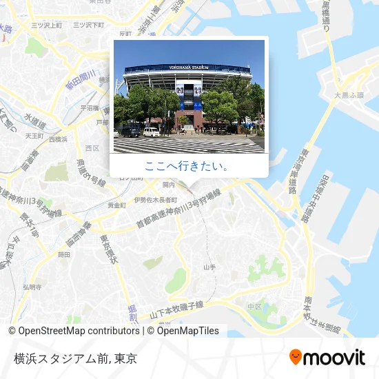 横浜スタジアム前地図