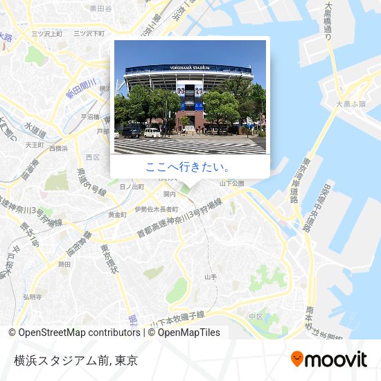 横浜スタジアム前地図