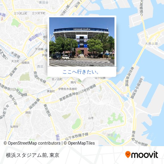 横浜スタジアム前地図