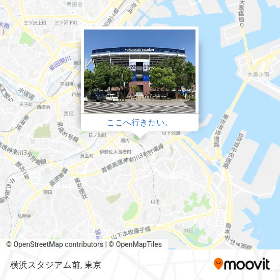 横浜スタジアム前地図