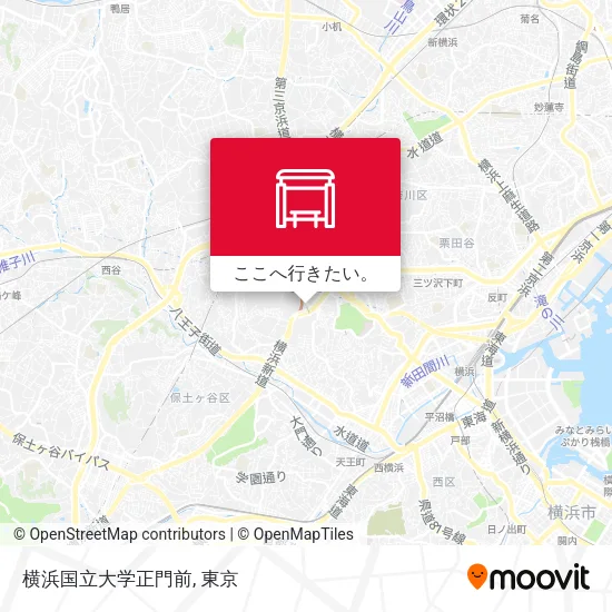 横浜国立大学正門前地図