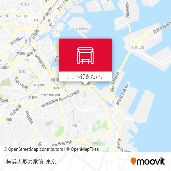 横浜人形の家前地図