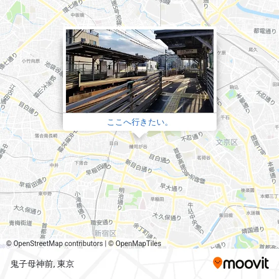 鬼子母神前地図
