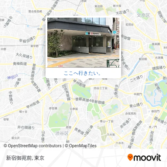 新宿御苑前地図