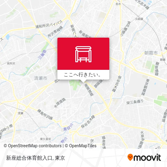 新座総合体育館入口地図