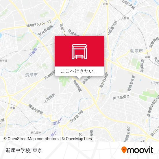 新座中学校地図