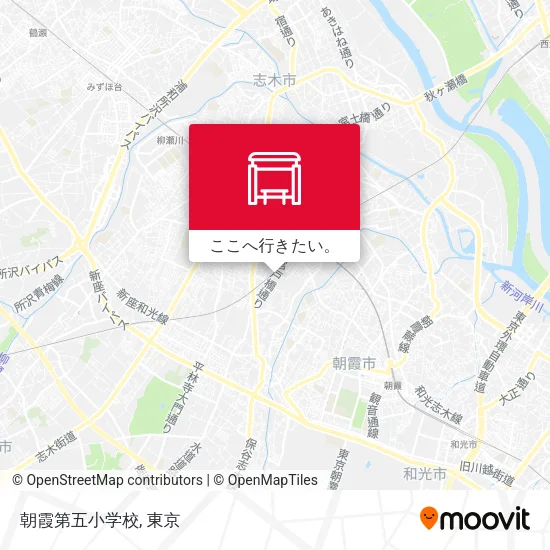 朝霞第五小学校地図