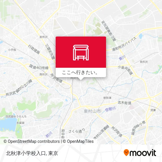 北秋津小学校入口地図