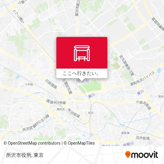 所沢市役所地図