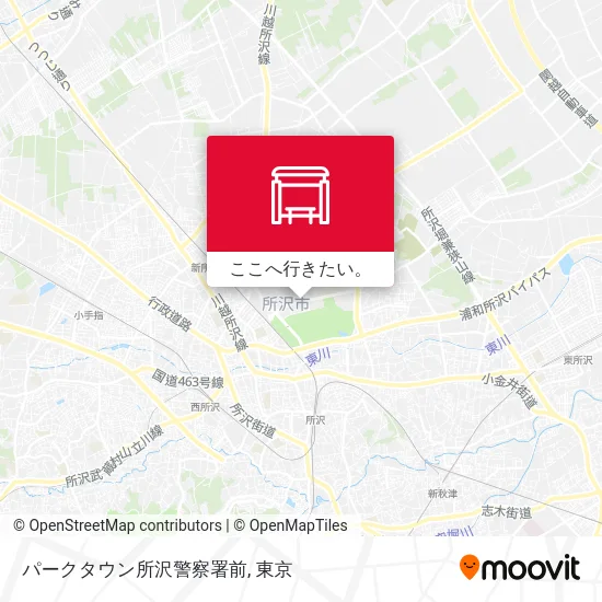パークタウン所沢警察署前地図