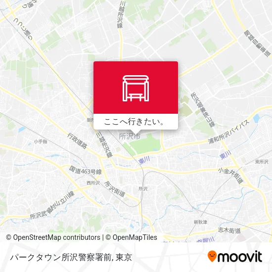 パークタウン所沢警察署前地図