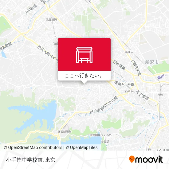 小手指中学校前地図