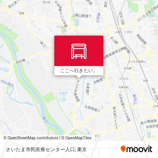 さいたま市民医療センター入口地図