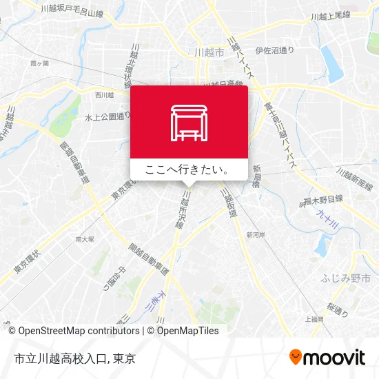 市立川越高校入口地図
