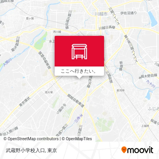 武蔵野小学校入口地図