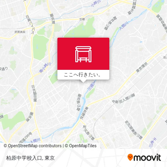 柏原中学校入口地図