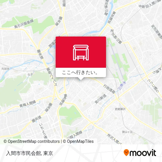 入間市市民会館地図